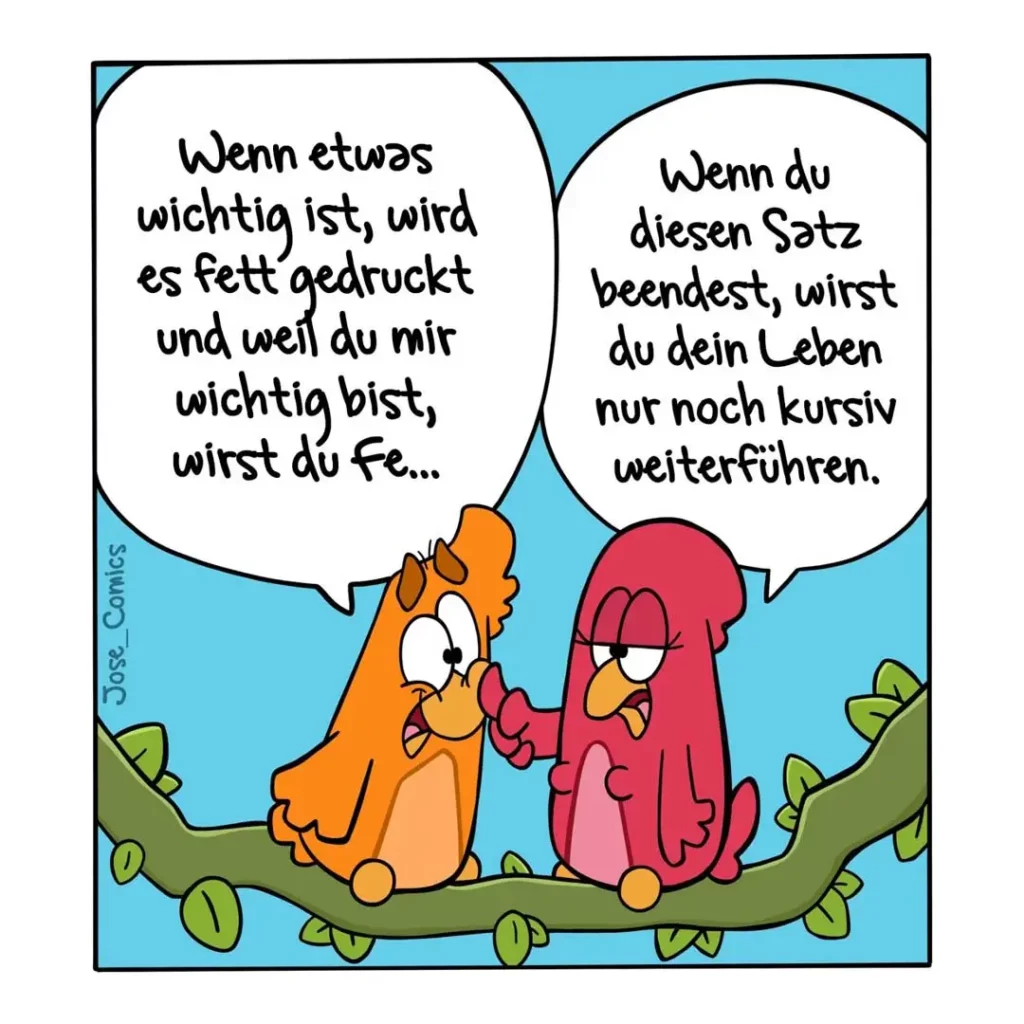 Zwei bunte Vögel sitzen sich auf einem Ast gegenüber und unterhalten sich