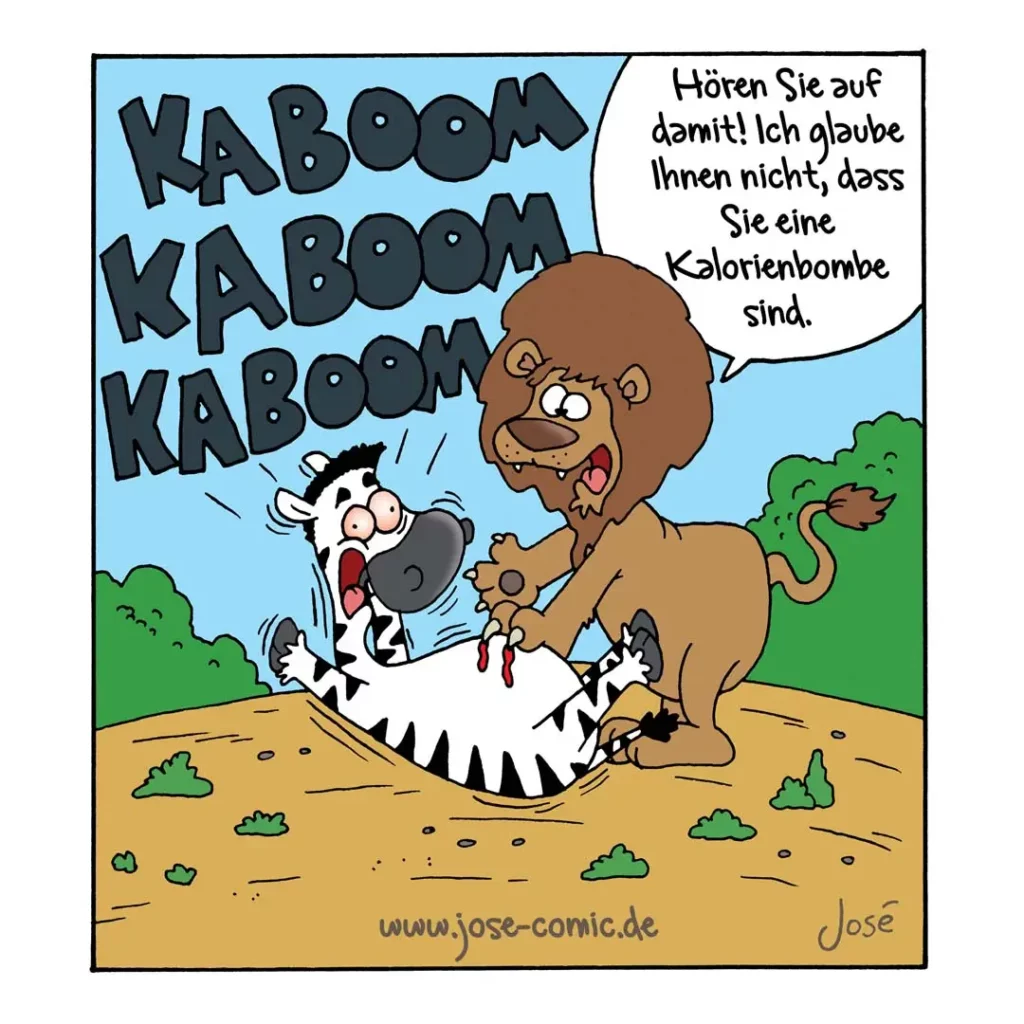 Brauner Hund katapultiert weiss-schwarzen Hund in die Luft, sagt «Kaboom» drei Mal, Halter ruft «Hören Sie auf!»