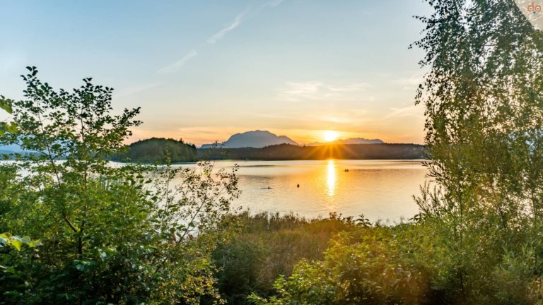 Kärnten, der Wörthersee bei Sonnenuntergang