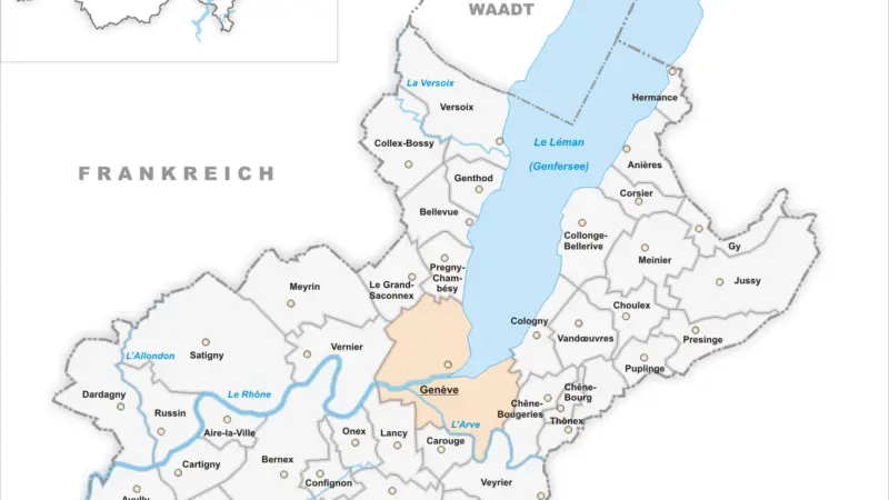 Canton de Genève - karte canton de geneve