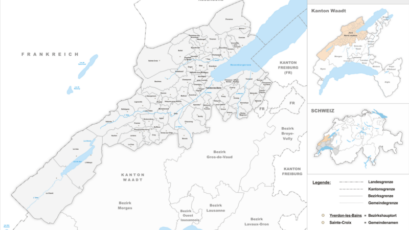 District du Jura-Nord vaudois - karte district du jura nord vaudois