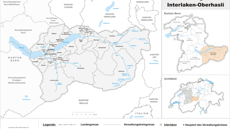 Verwaltungskreis Interlaken-Oberhasli - karte verwaltungskreis interlaken oberhasli