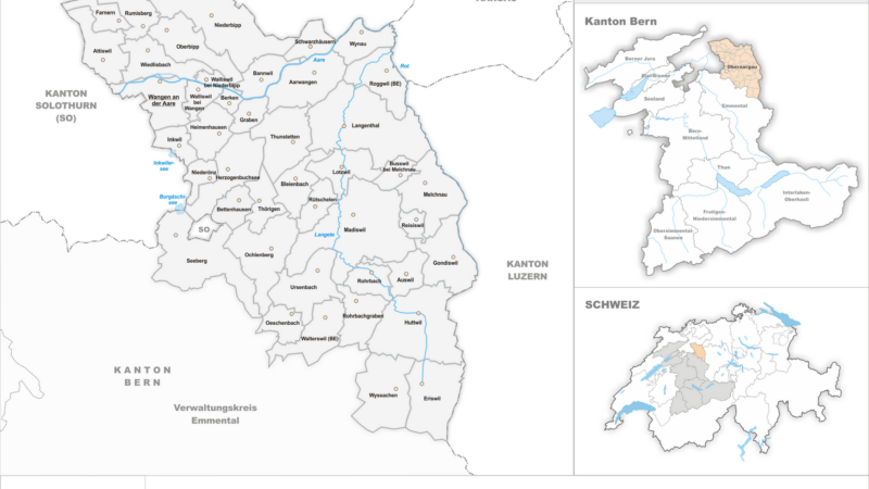 Verwaltungskreis Oberaargau - karte verwaltungskreis oberaargau