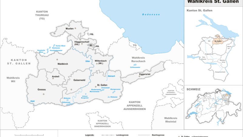 Wahlkreis St. Gallen - karte wahlkreis st gallen