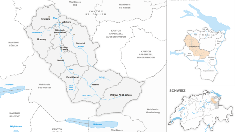 Wahlkreis Toggenburg - karte wahlkreis toggenburg