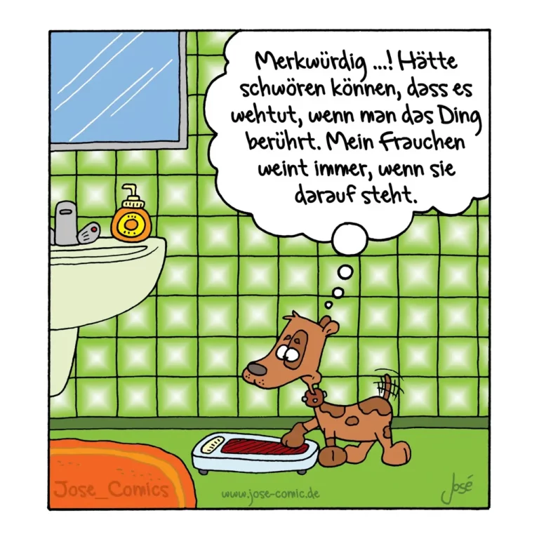 Brauner Hund sitzt in einer roten Wanne im Badezimmer, schaut nach oben zur Frau am Waschbecken, die etwas erklärt
