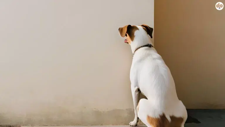 Head Pressing beim Hund, KI generiertes Bild