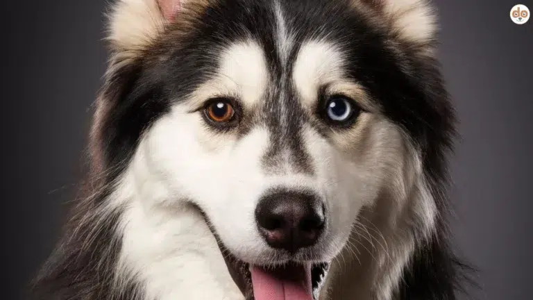 Husky mit braunem und blauen Auge