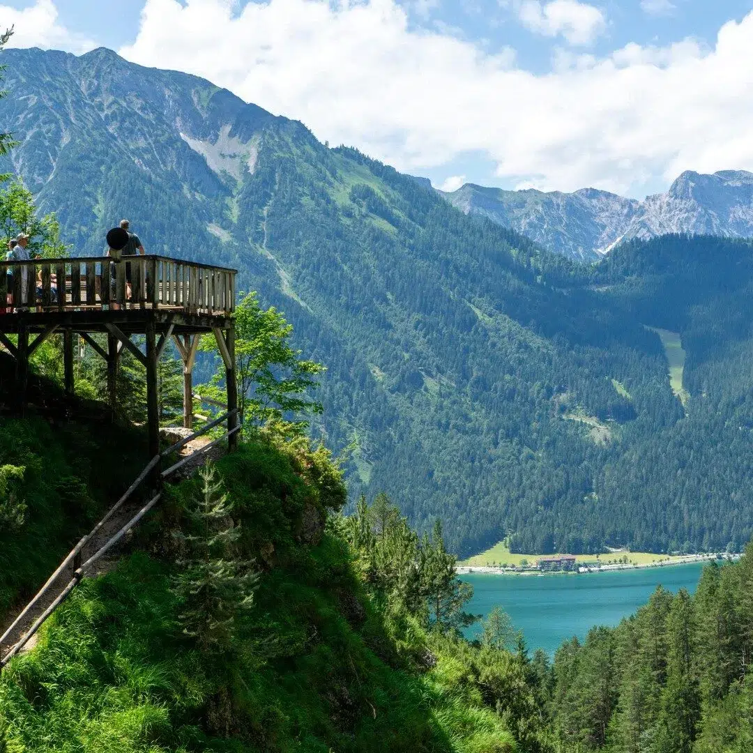 Aussicht am Berg Achensee Tirol Alpen
