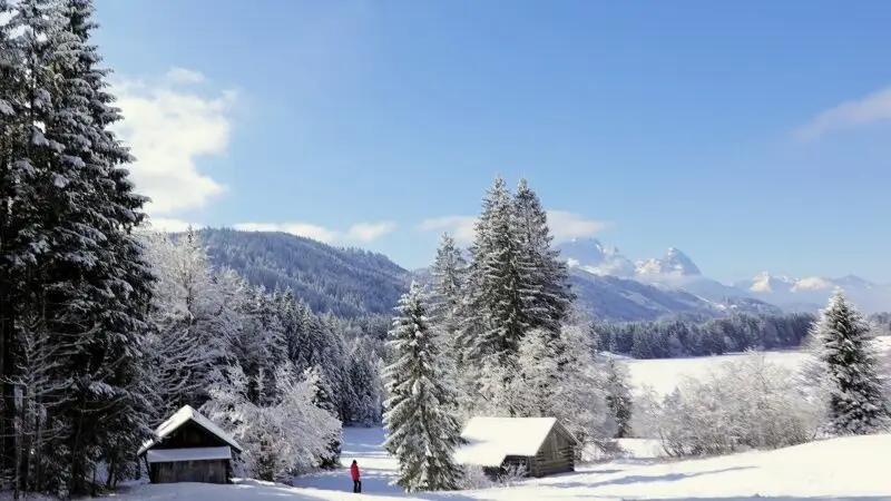Geroldsee bei Krün: Wanderung mit Hund vor der Karwendelkette - geroldsee wagenbruchsee karwendel