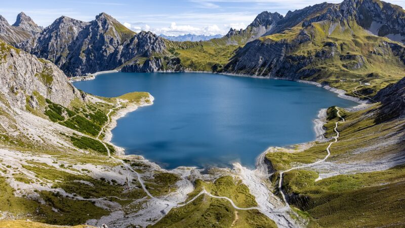 Lünersee: türkiser Bergsee im Brandnertal