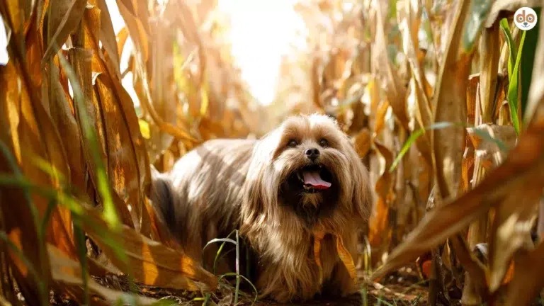 Hund in Getreidefeld Maisfeld