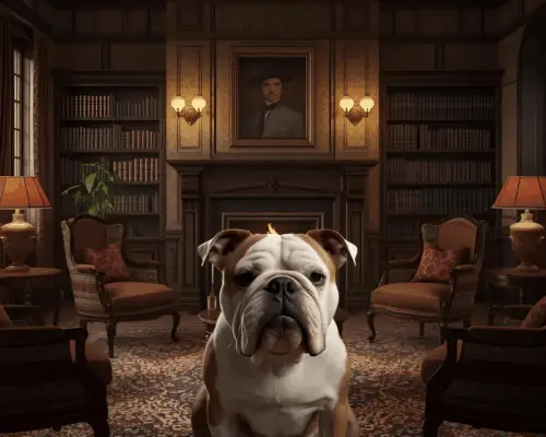 KI generiertes Bild von Gladstone bei Sherlock Holmes