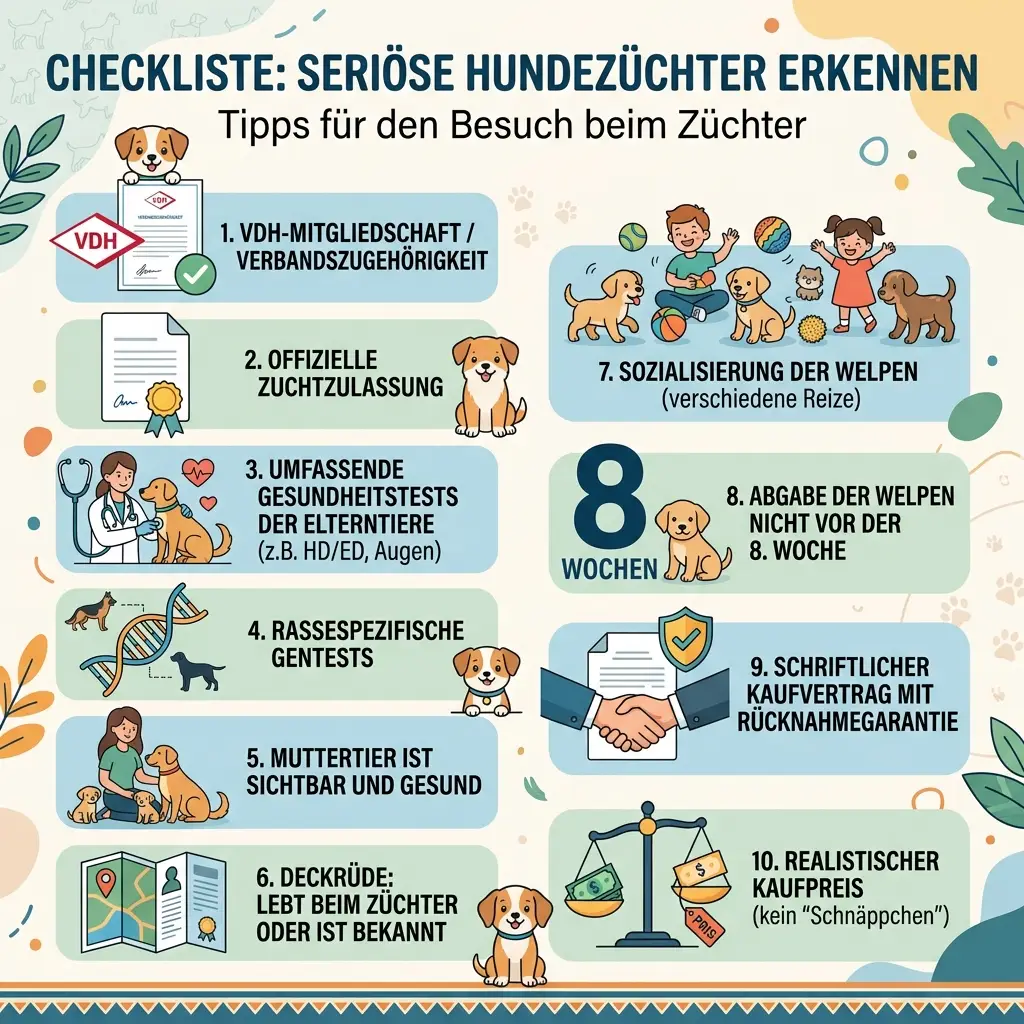 Seriöse Züchter erkennen: Checkliste für den Besuch beim Züchter
