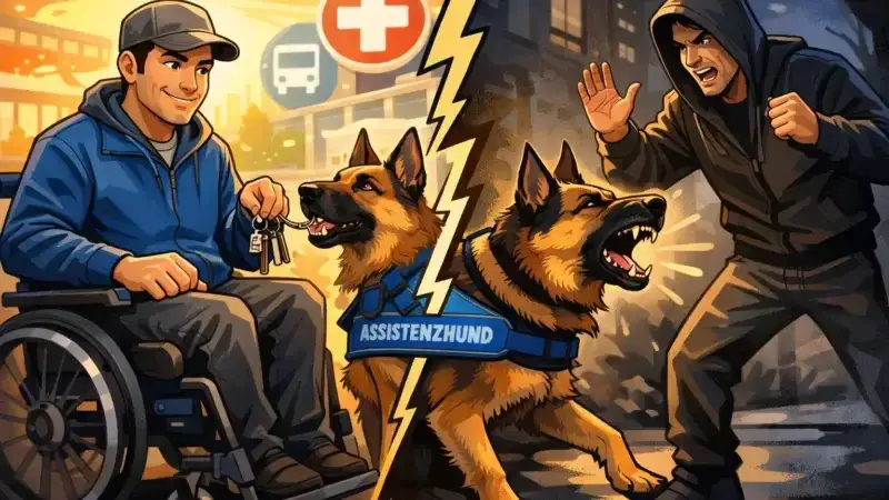 Assistenzhunde und Schutz: Warum dürfen Assistenzhunde ihre Menschen nicht verteidigen?