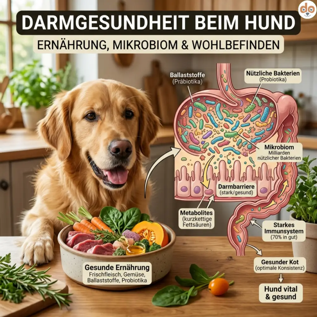 Darmgesundheit beim Hund: Mikrobiom & Ernährung