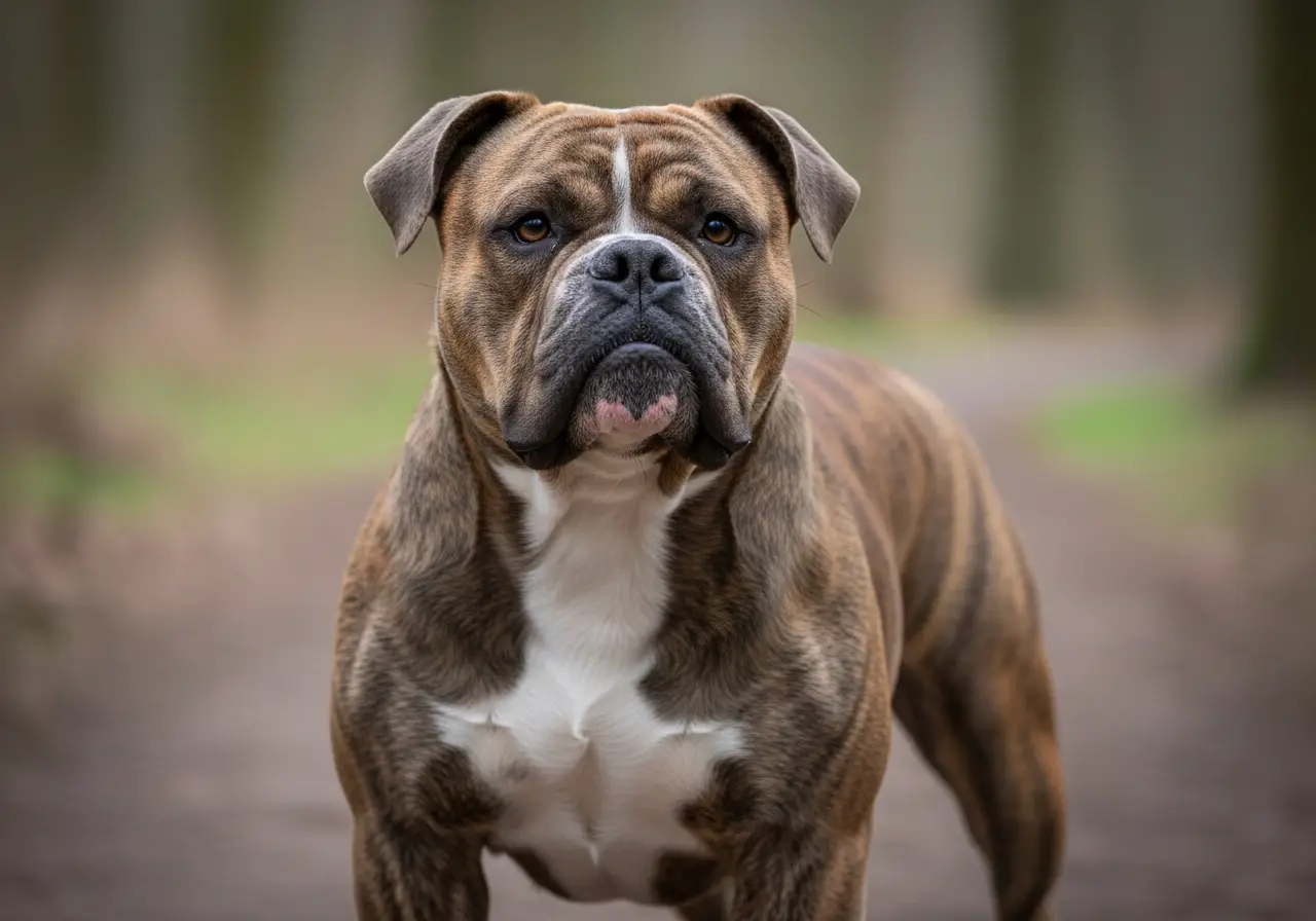 Foto eines Alt Englische Bulldogge – KI-generiert (Imagen 4) für rundum.dog