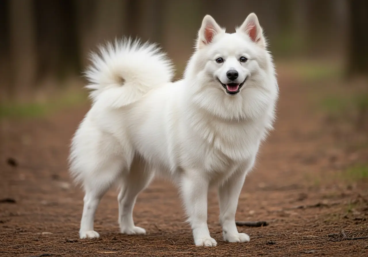 Foto eines Amerikanischer Eskimohund (Eskie) – KI-generiert (Imagen 4) für rundum.dog
