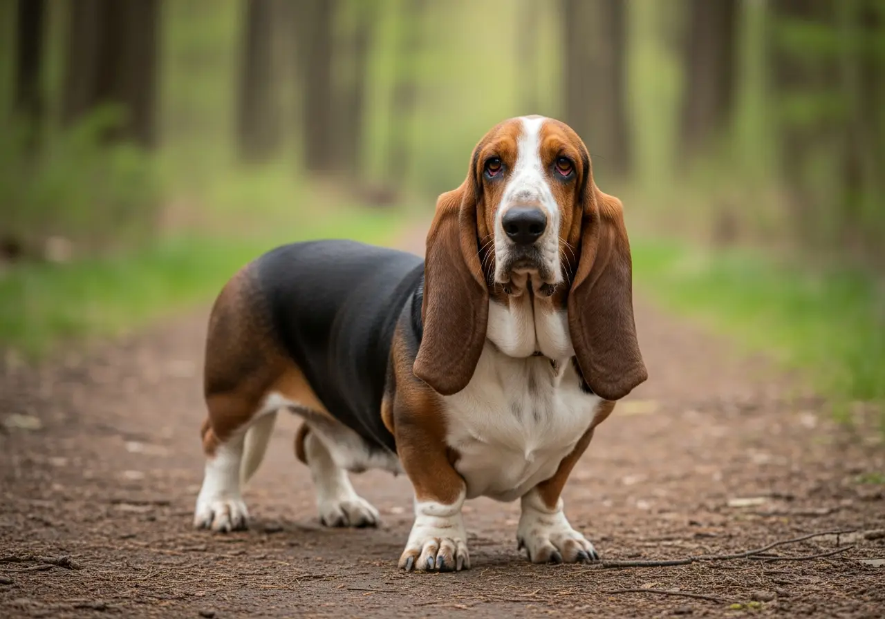 Foto eines Basset Hound – KI-generiert (Imagen 4) für rundum.dog