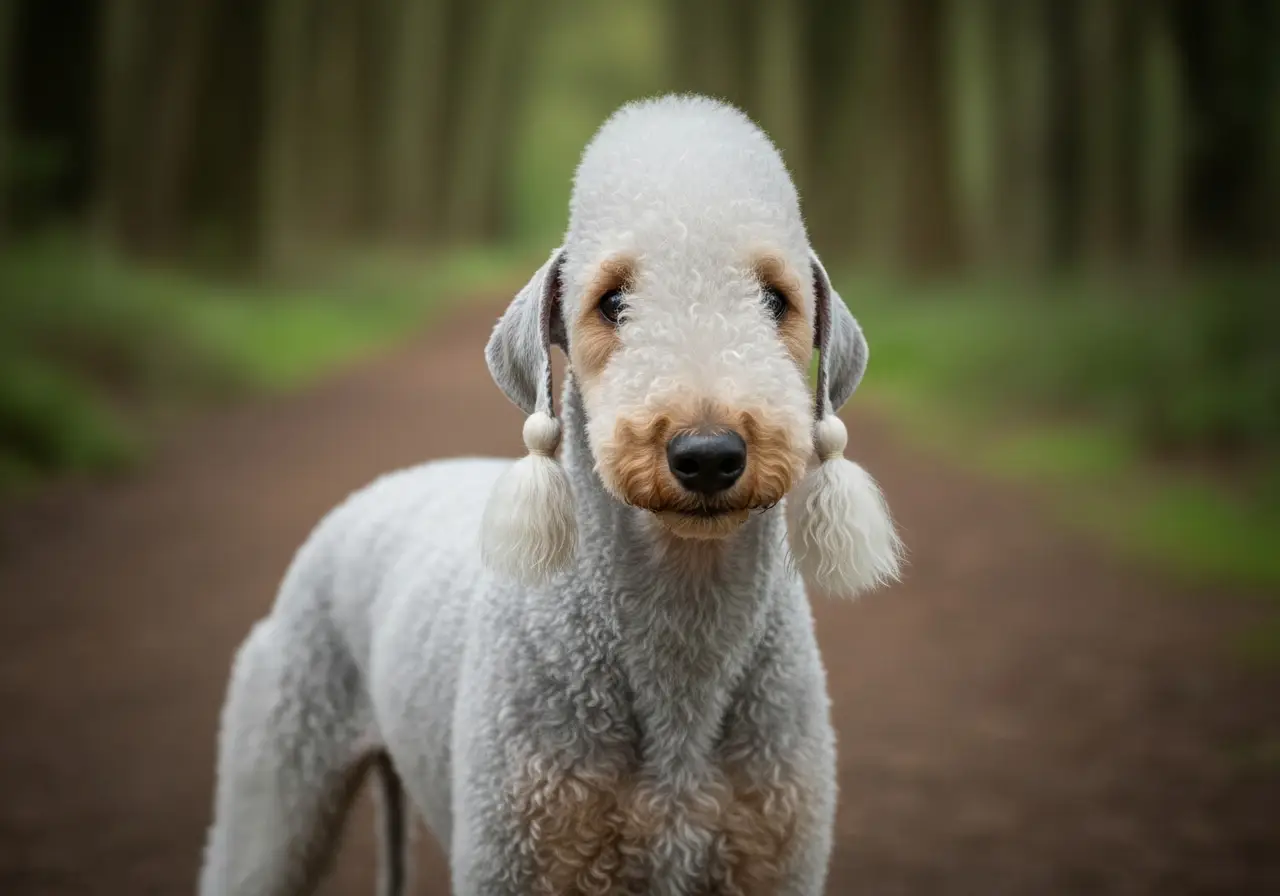 Foto eines Bedlington Terrier – KI-generiert (Imagen 4) für rundum.dog