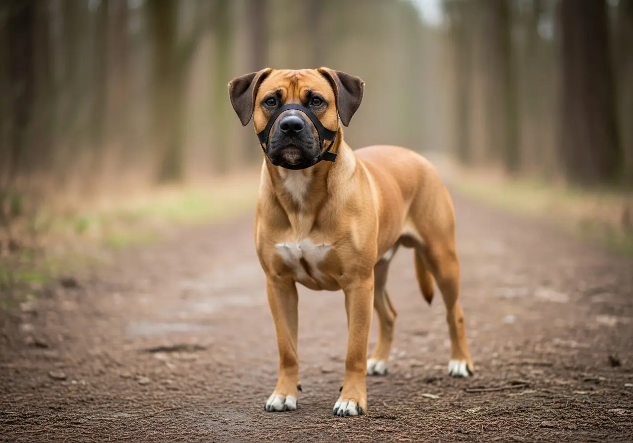 Foto eines Black Mouth Cur – KI-generiert (Imagen 4) für rundum.dog