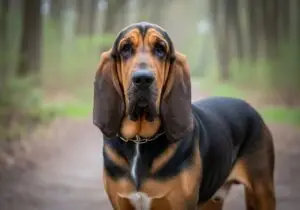 Foto eines Bloodhound – KI-generiert (Imagen 4) für rundum.dog