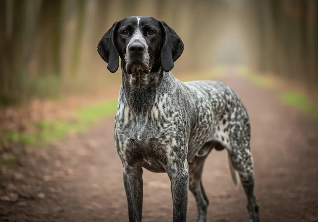 Foto eines Braque d’Auvergne – KI-generiert (Imagen 4) für rundum.dog