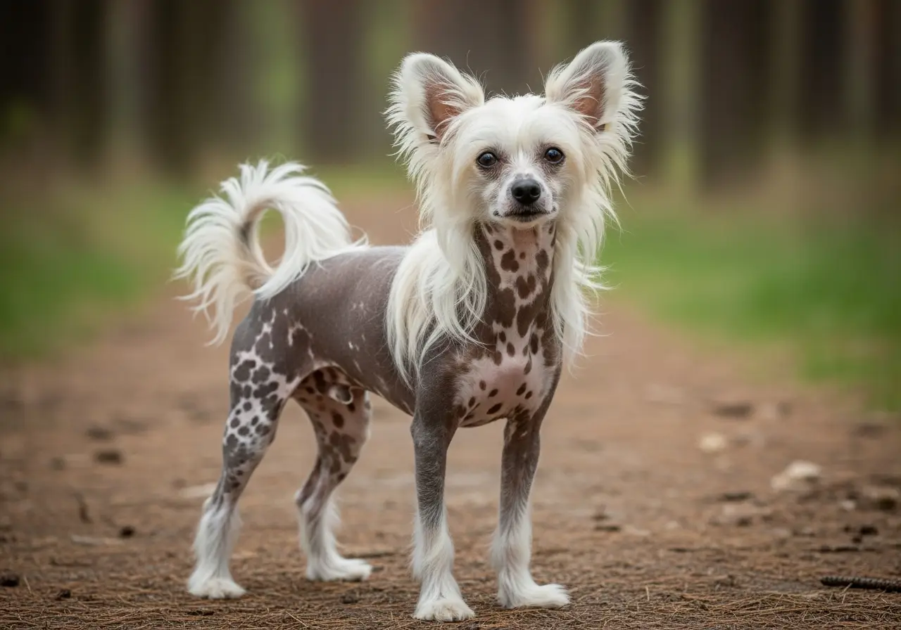 Foto eines Chinesischer Schopfhund – KI-generiert (Imagen 4) für rundum.dog