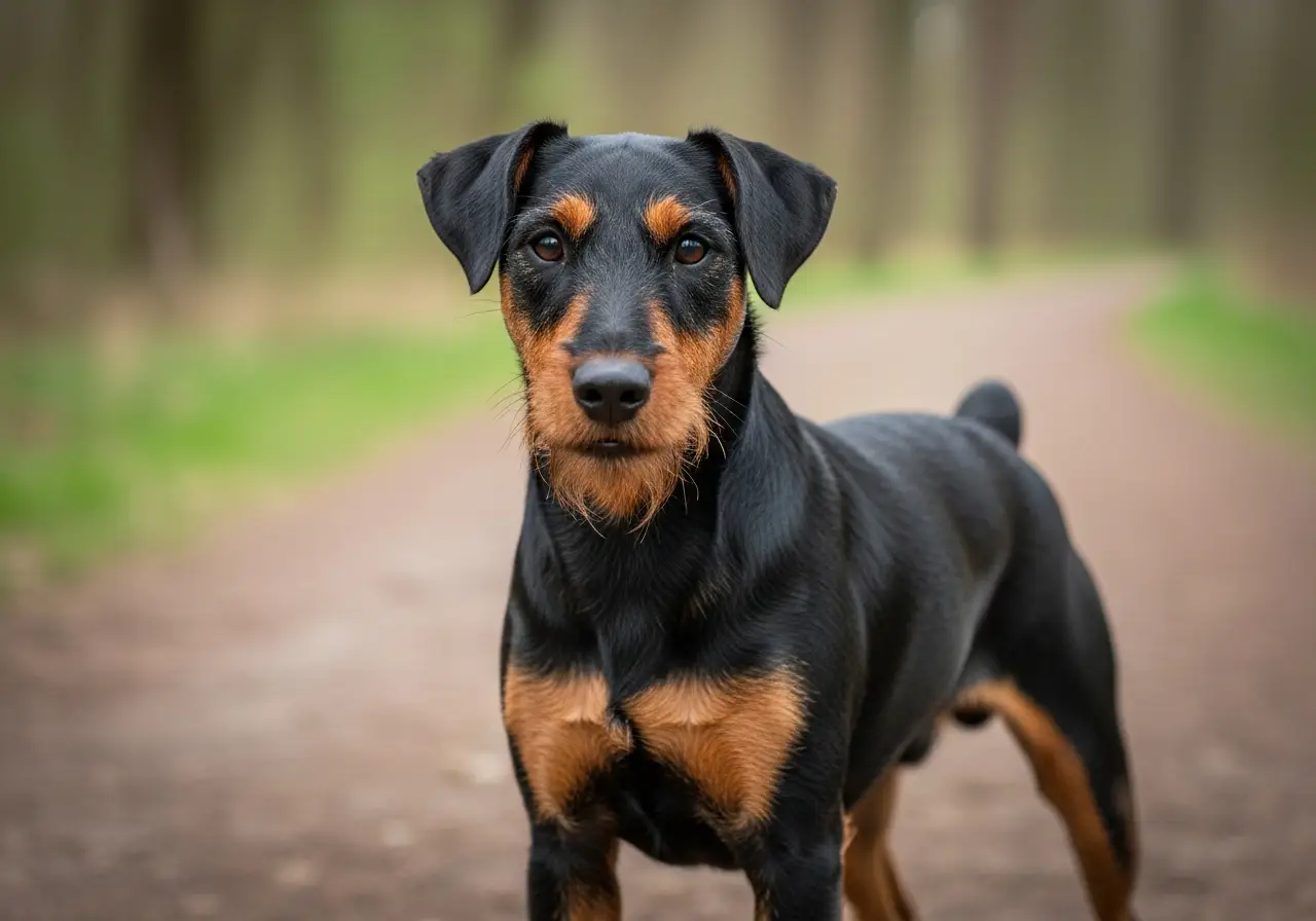 Foto eines Deutscher Jagdterrier – KI-generiert (Imagen 4) für rundum.dog