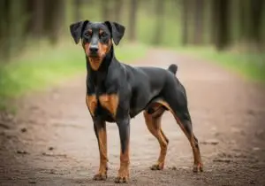 Foto eines Deutscher Pinscher – KI-generiert (Imagen 4) für rundum.dog