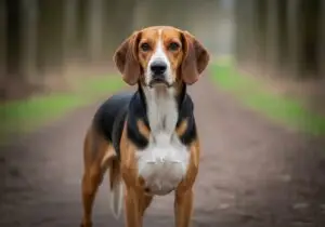 Foto eines Englischer Harrier – KI-generiert (Imagen 4) für rundum.dog