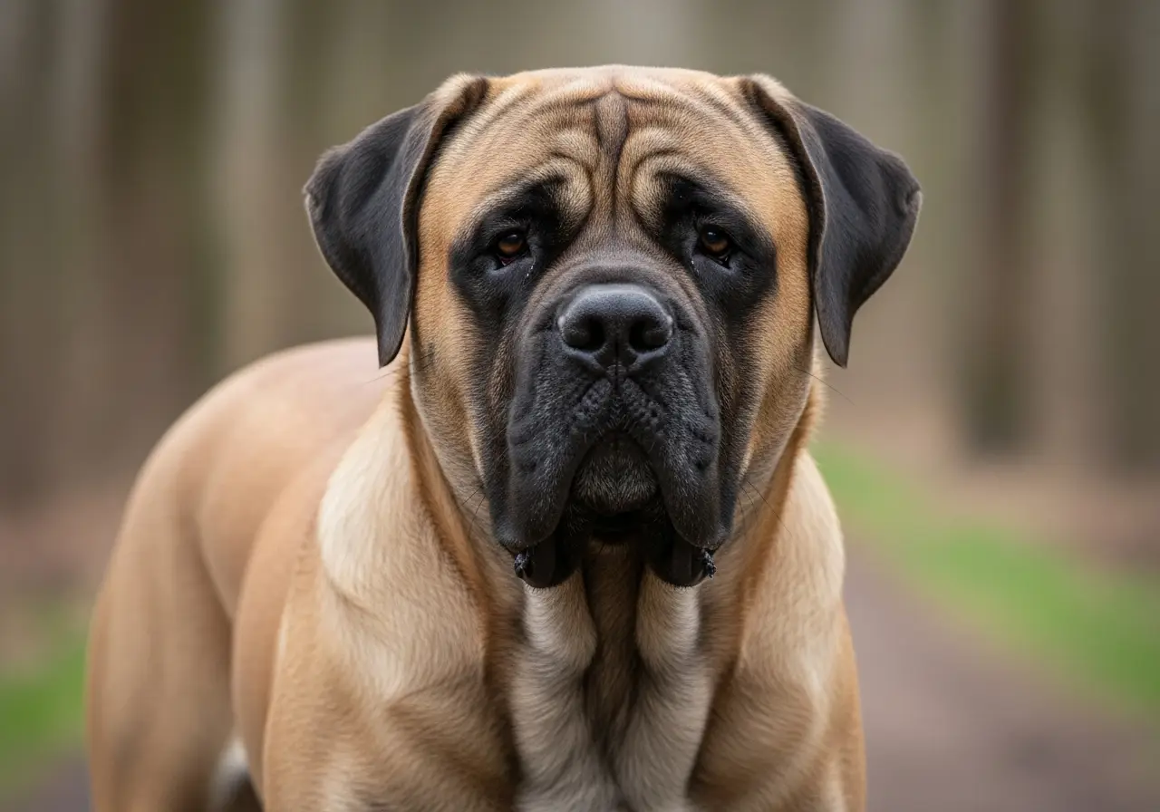 Foto eines Englischer Mastiff – KI-generiert (Imagen 4) für rundum.dog