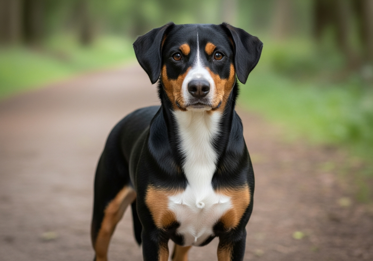Foto eines Entlebucher Sennenhund – KI-generiert (Imagen 4) für rundum.dog