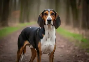 Foto eines Grosser Anglo-Französischer Dreifarbiger Laufhund – KI-generiert (Imagen 4) für rundum.dog