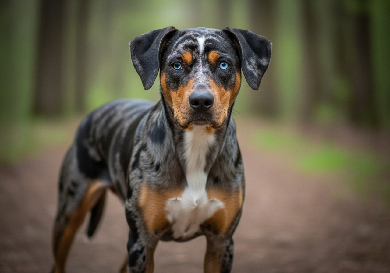Foto eines Louisiana Catahoula Leopard Dog – KI-generiert (Imagen 4) für rundum.dog