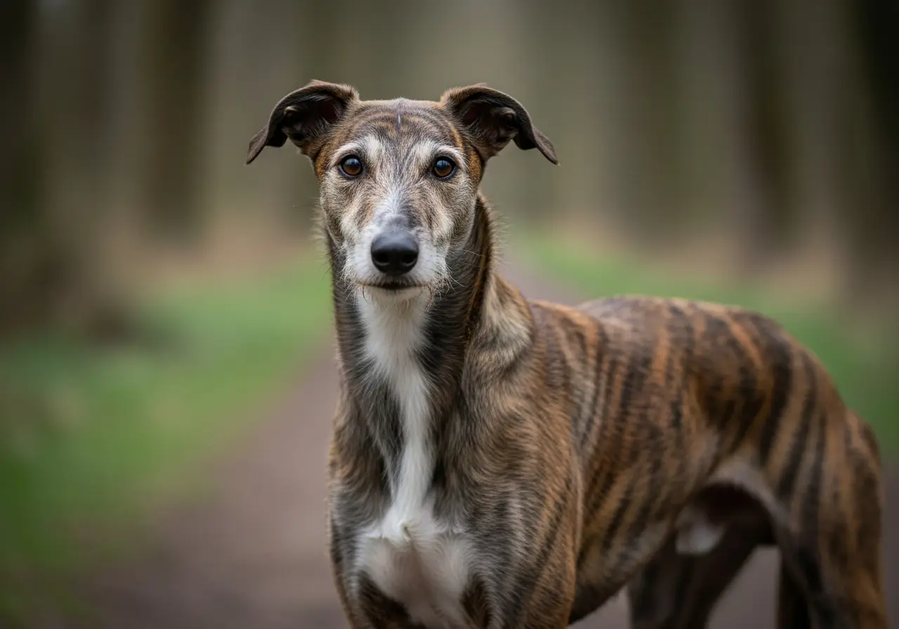 Foto eines Lurcher – KI-generiert (Imagen 4) für rundum.dog