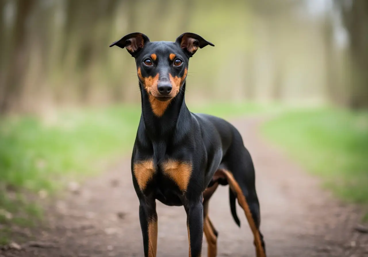 Foto eines Manchester Terrier – KI-generiert (Imagen 4) für rundum.dog