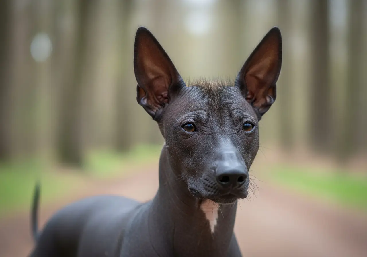 Foto eines Mexikanischer Nackthund – KI-generiert (Imagen 4) für rundum.dog