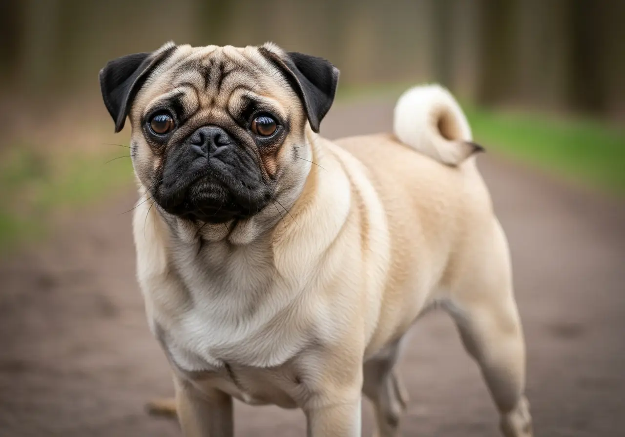 Foto eines Mops – KI-generiert (Imagen 4) für rundum.dog
