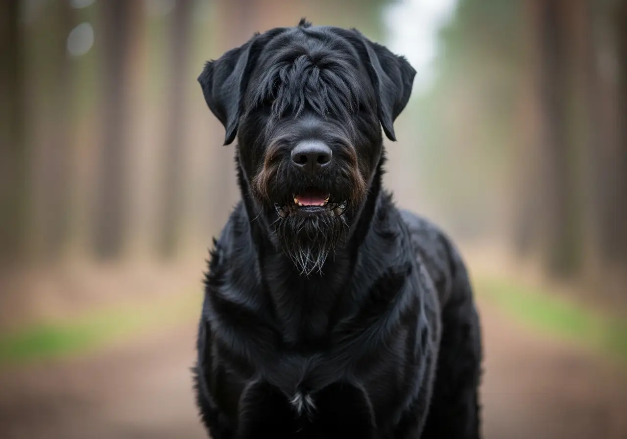 Foto eines Russischer Schwarzer Terrier – KI-generiert (Imagen 4) für rundum.dog
