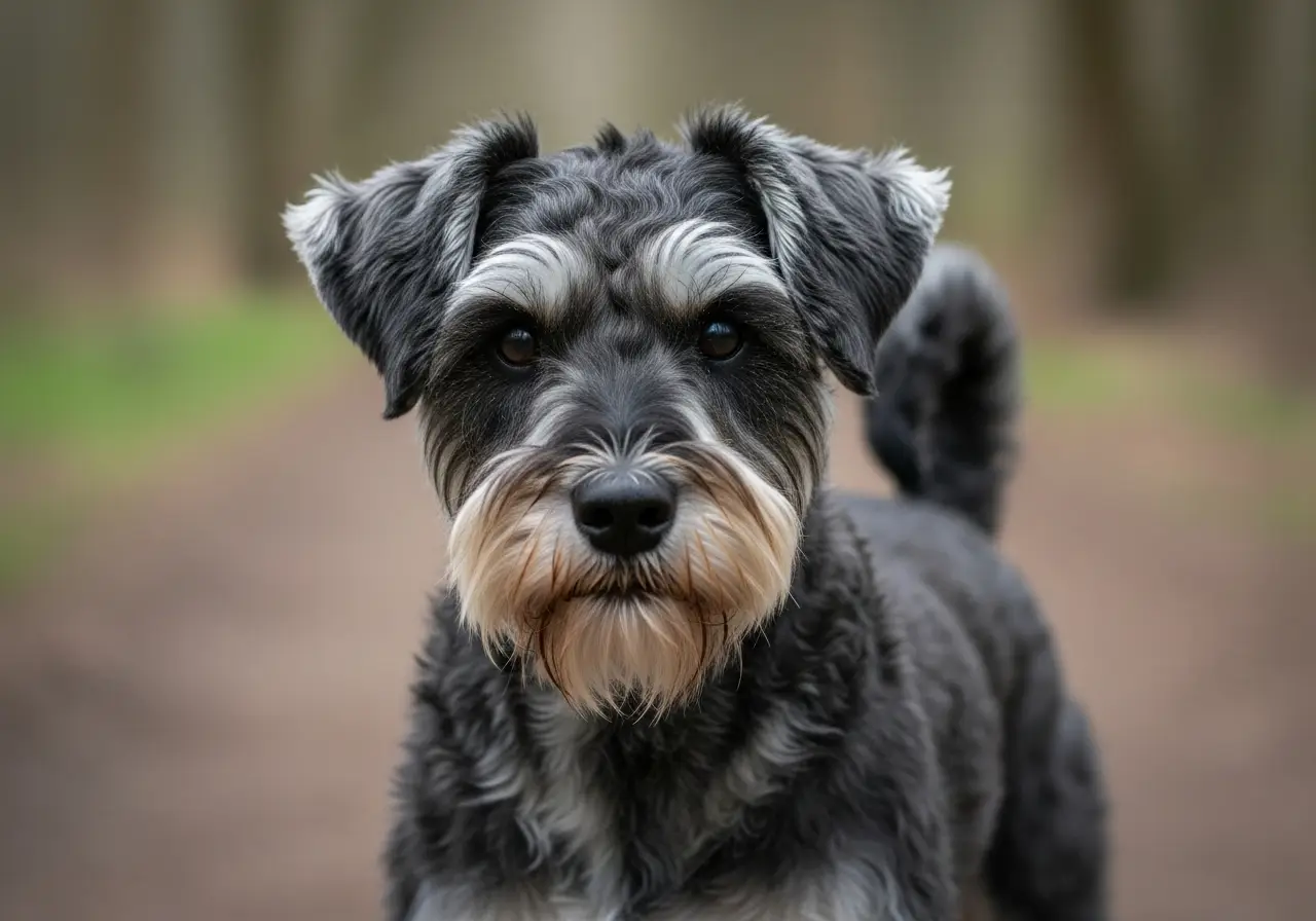 Foto eines Schnoodle – KI-generiert (Imagen 4) für rundum.dog