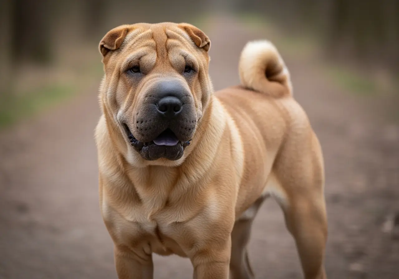 Foto eines Shar Pei – KI-generiert (Imagen 4) für rundum.dog