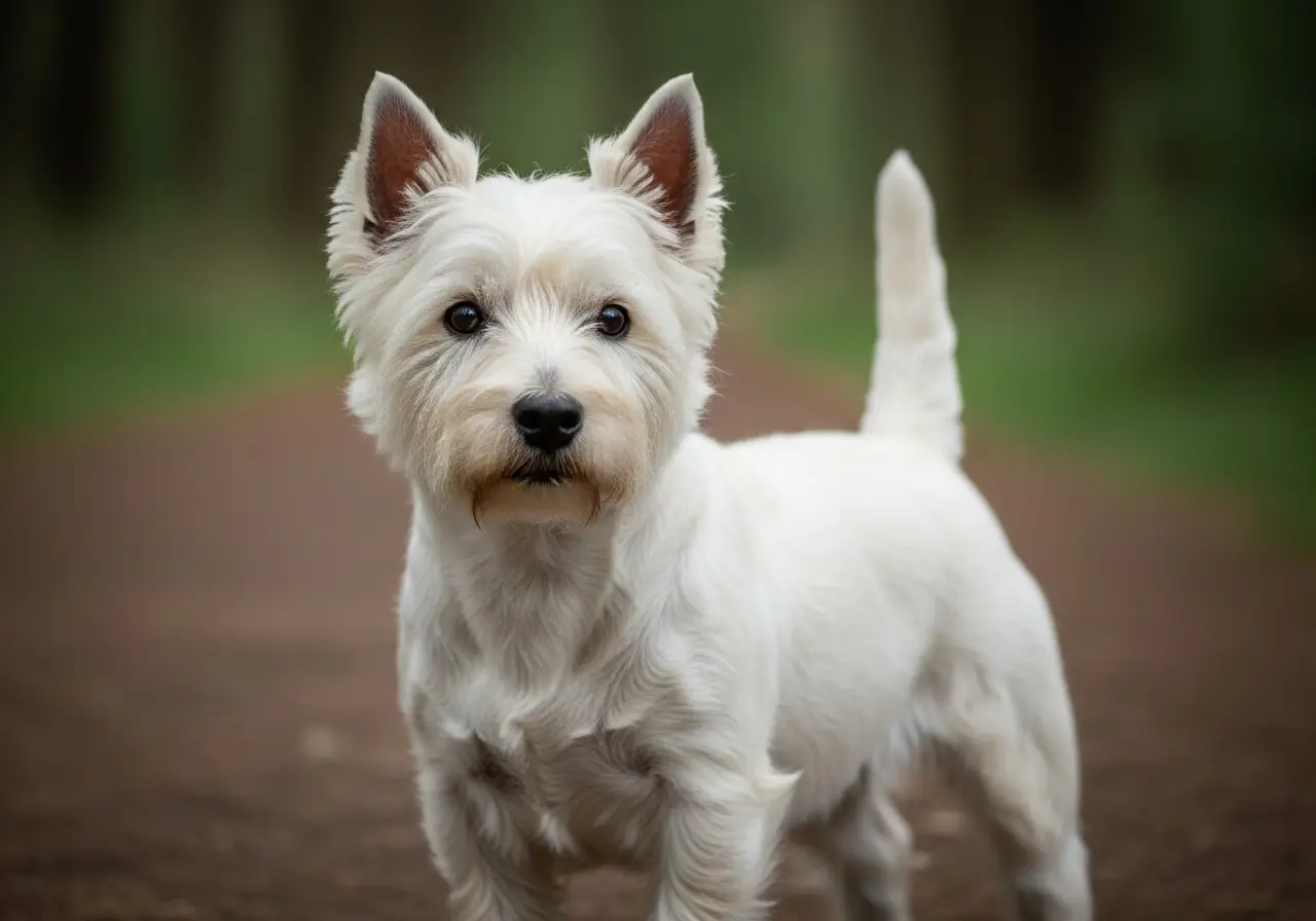 Foto eines West Highland White Terrier (Westie) â KI-generiert (Imagen 4) fĂŒr rundum.dog