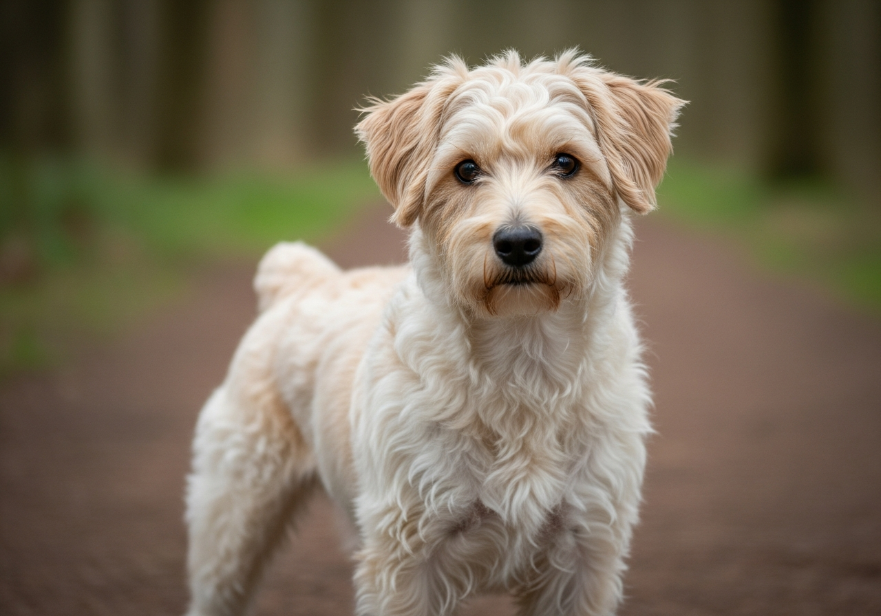 Foto eines Westiepoo – KI-generiert (Imagen 4) für rundum.dog
