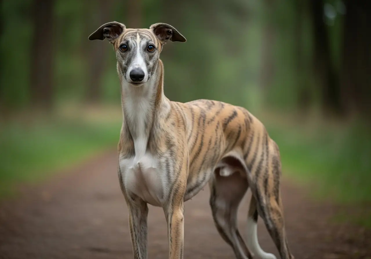 Foto eines Whippet – KI-generiert (Imagen 4) für rundum.dog