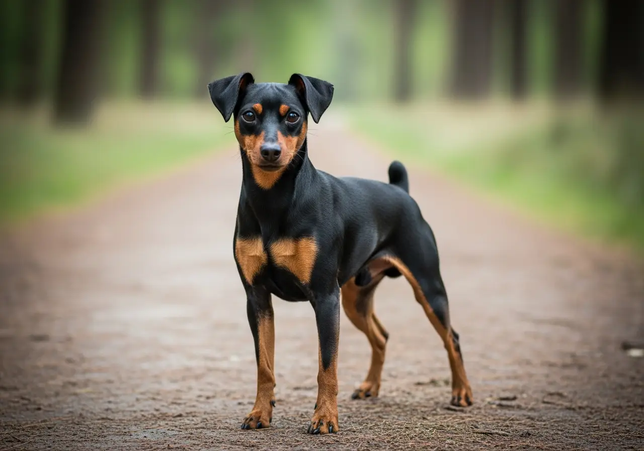 Foto eines Zwergpinscher – KI-generiert (Imagen 4) für rundum.dog