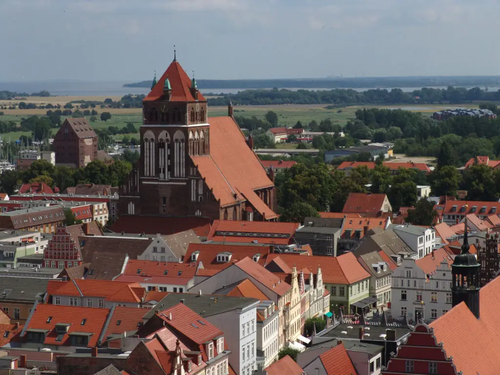 Blick auf Greifswald