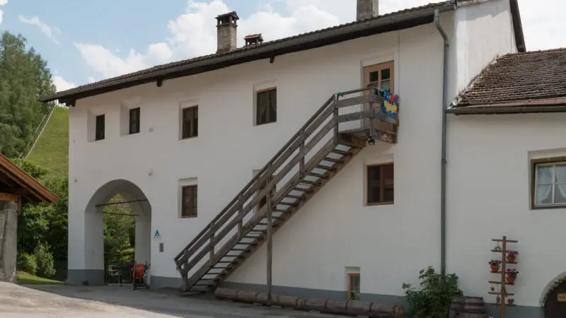 Pitzenklamm mit Luis-Trenker-Steig und Benni-Raich-Brücke - 2015 06 06 0675 Romedihof Brennbichl