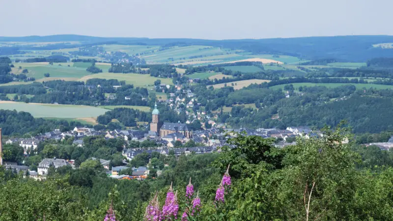 Pöhlberg, Annaberg-Buchholz - Annaberg Buchholz vom PC3B6hlberg