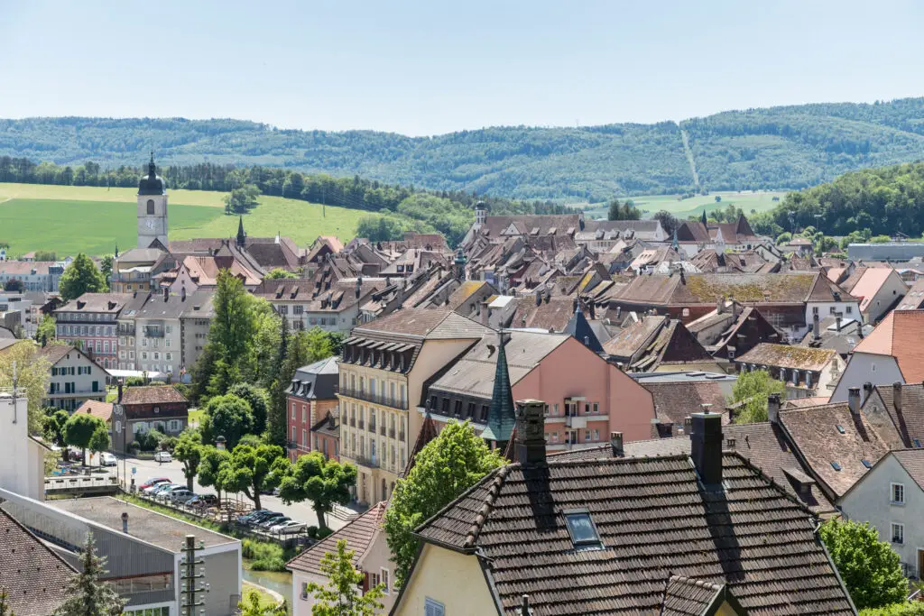 Blick auf Porrentruy
